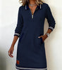 Robe à manches longues en coton pour femmes