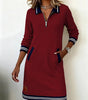Robe à manches longues en coton pour femmes
