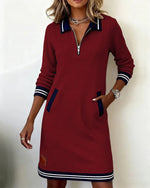 Robe à manches longues en coton pour femmes
