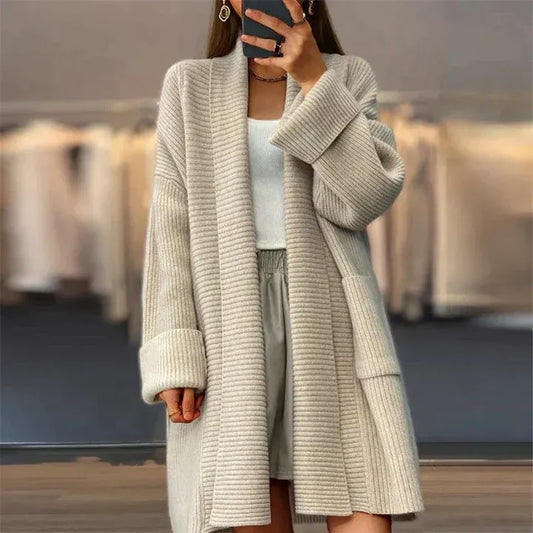 Cardigan Oversize à Ouverture Frontale pour Femmes