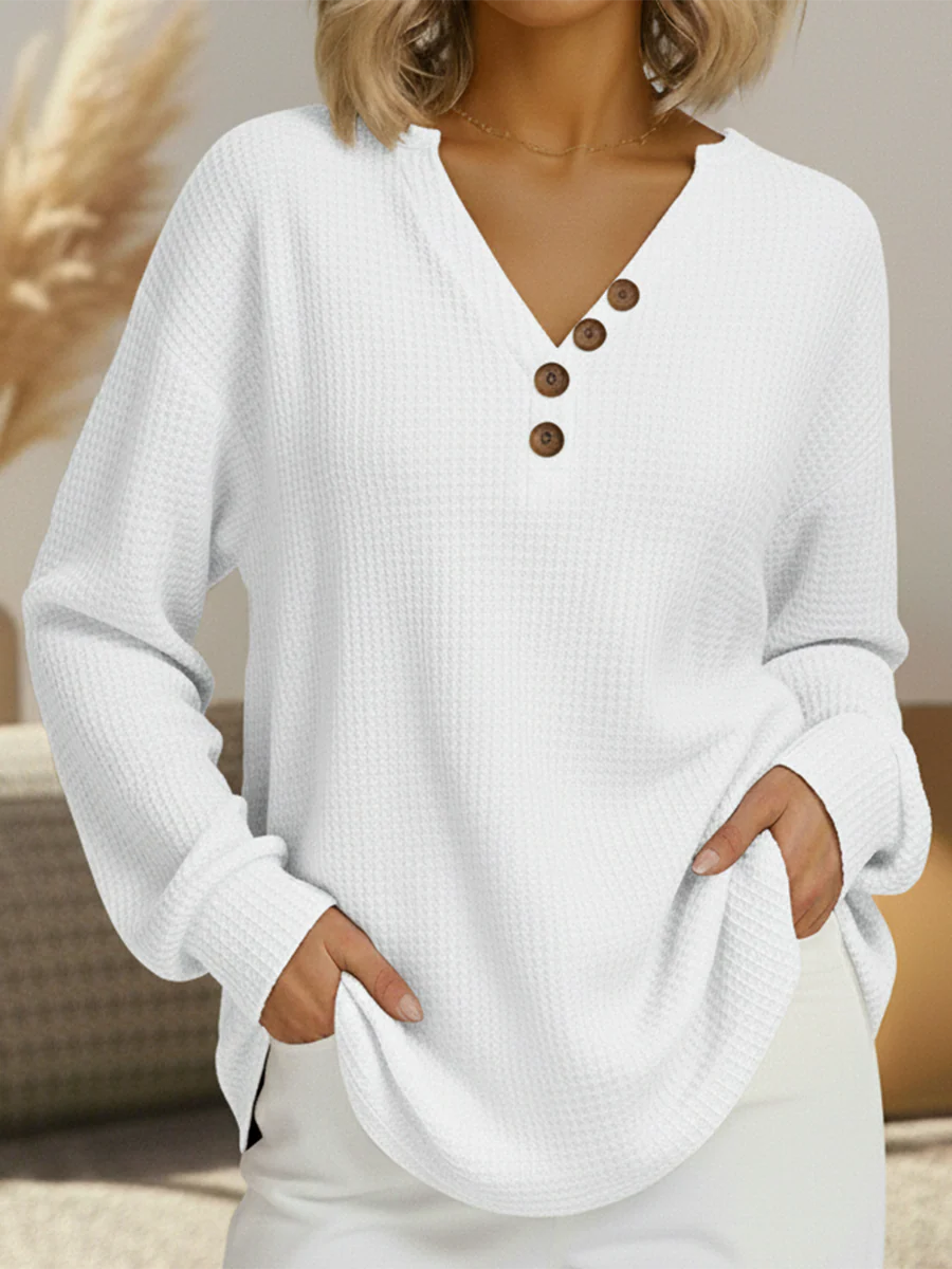 Pull en Tricot Waffle pour Femmes