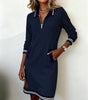 Robe à manches longues en coton pour femmes