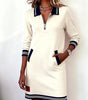 Robe à manches longues en coton pour femmes