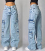 Jeans Cargo Taille Haute pour Femmes - Emilia Lane