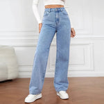 Jeans droits taille haute pour femmes - Emilia Lane