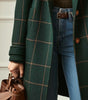 Manteau à Carreaux en Tissu Effet Laine pour Femme