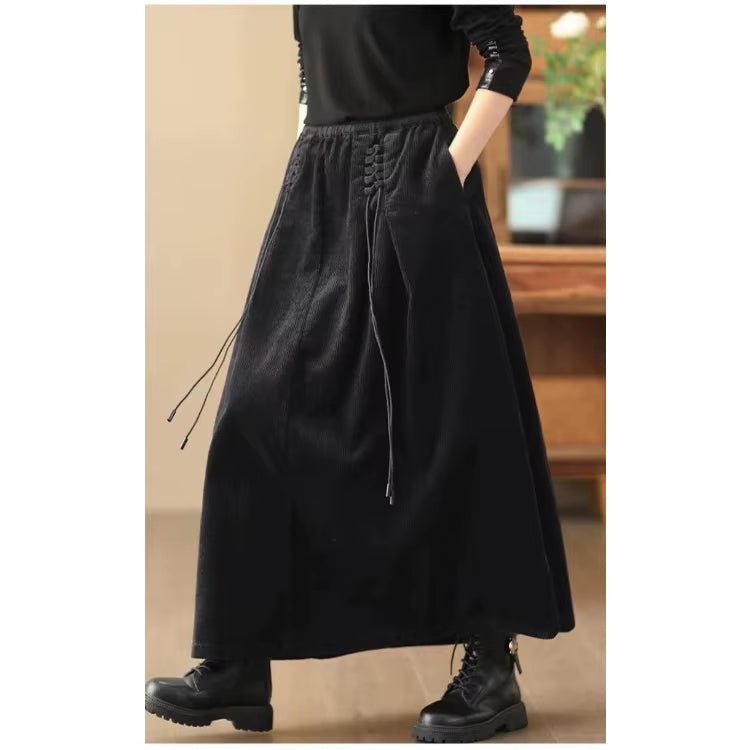Jupe Maxi Fluide à Lacets pour Femmes - Emilia Lane