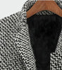 Manteau Long à Motif Pied-de-Poule pour Femme