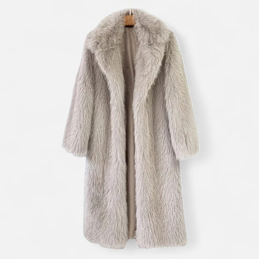 Manteau Long en Fausse Fourrure pour Femmes