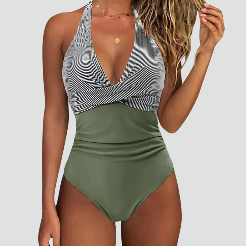 Maillot de Bain Une Pièce Sculptant Décolleté en V pour Femme | Idéale pour l'Été