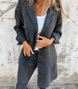 Manteau boutonné à col tailleur pour Femmes
