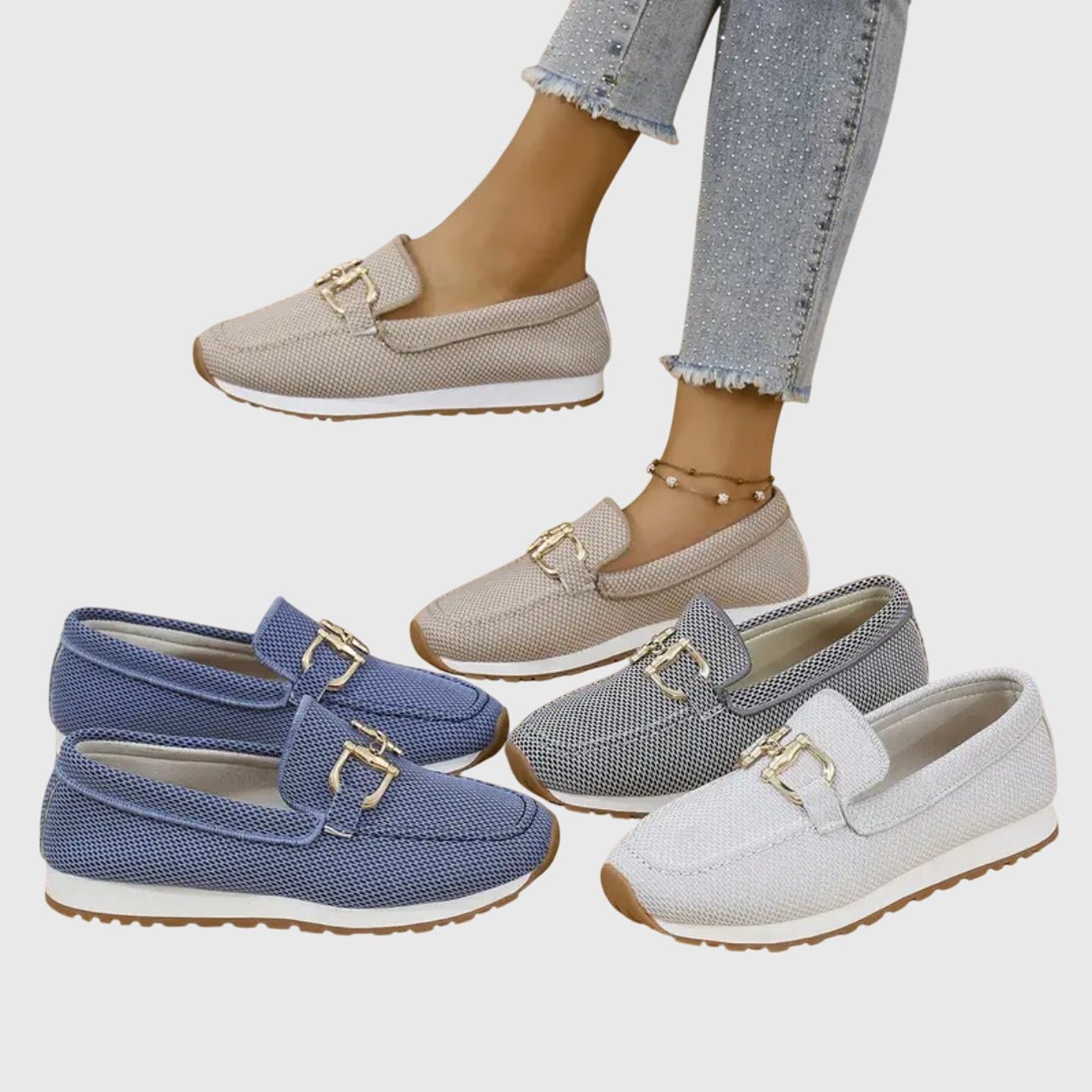Loafers Flats en Toile pour Femmes - Emilia Lane