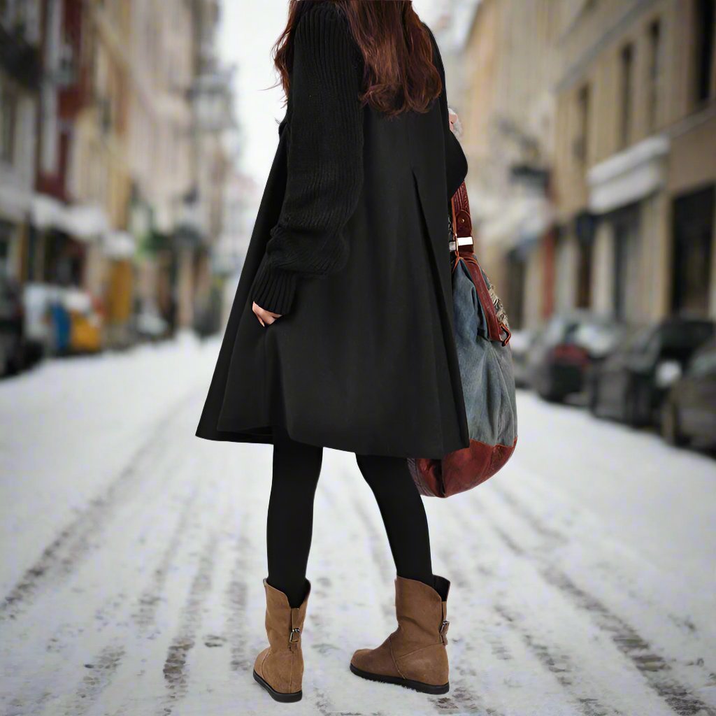 Long manteau ample en laine pour femme - Emilia Lane
