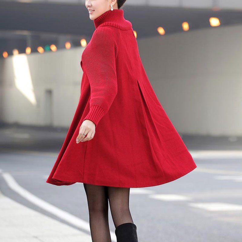 Long manteau ample en laine pour femme - Emilia Lane