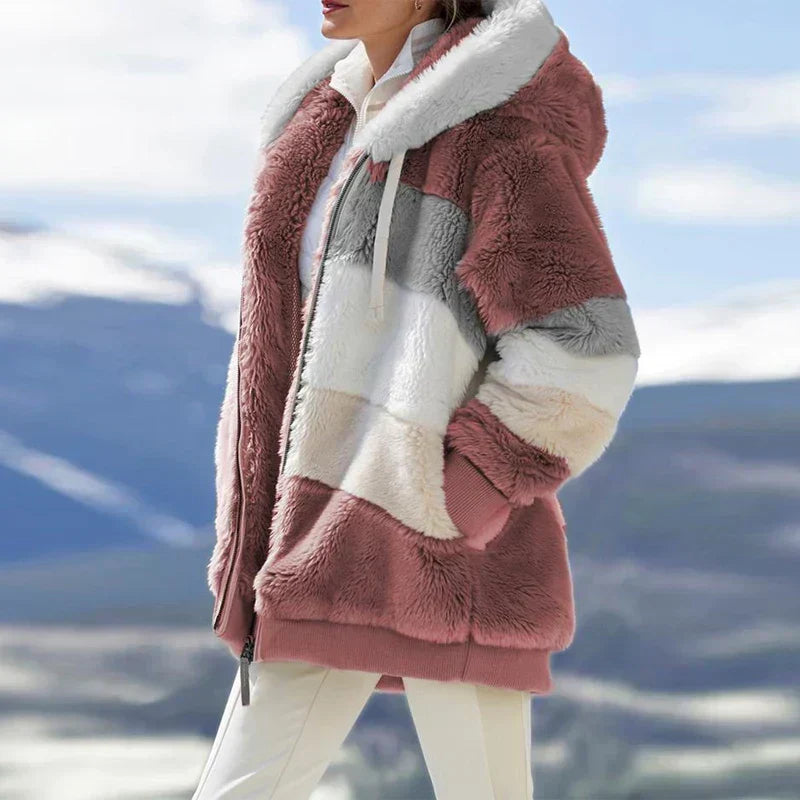 Veste Polaire Oversize à Capuche pour Femme