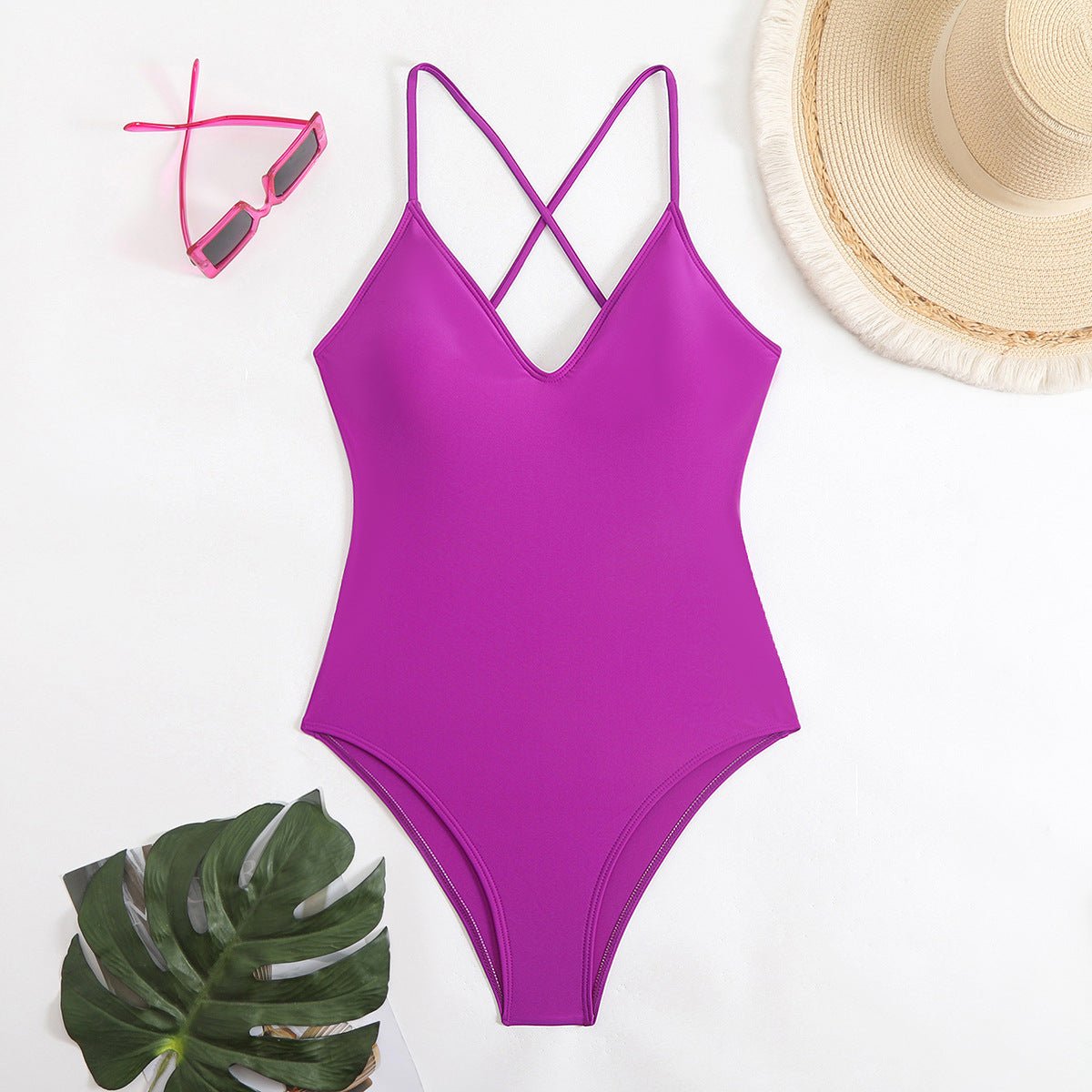 Maillot de Bain Une Pièce à Bretelles Croisées pour Femme - Emilia Lane