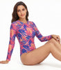 Maillot de Bain Une Pièce à Imprimé Tropical pour Femme - Emilia Lane
