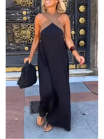 Robe Longue à Bretelles Croisées pour Femmes