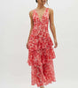 Robe Maxi en Chiffon à Volants pour Femmes