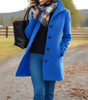 Manteau à Col Montant en Tissu Effet Laine pour Femme - Emilia Lane