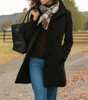 Manteau à Col Montant en Tissu Effet Laine pour Femme - Emilia Lane