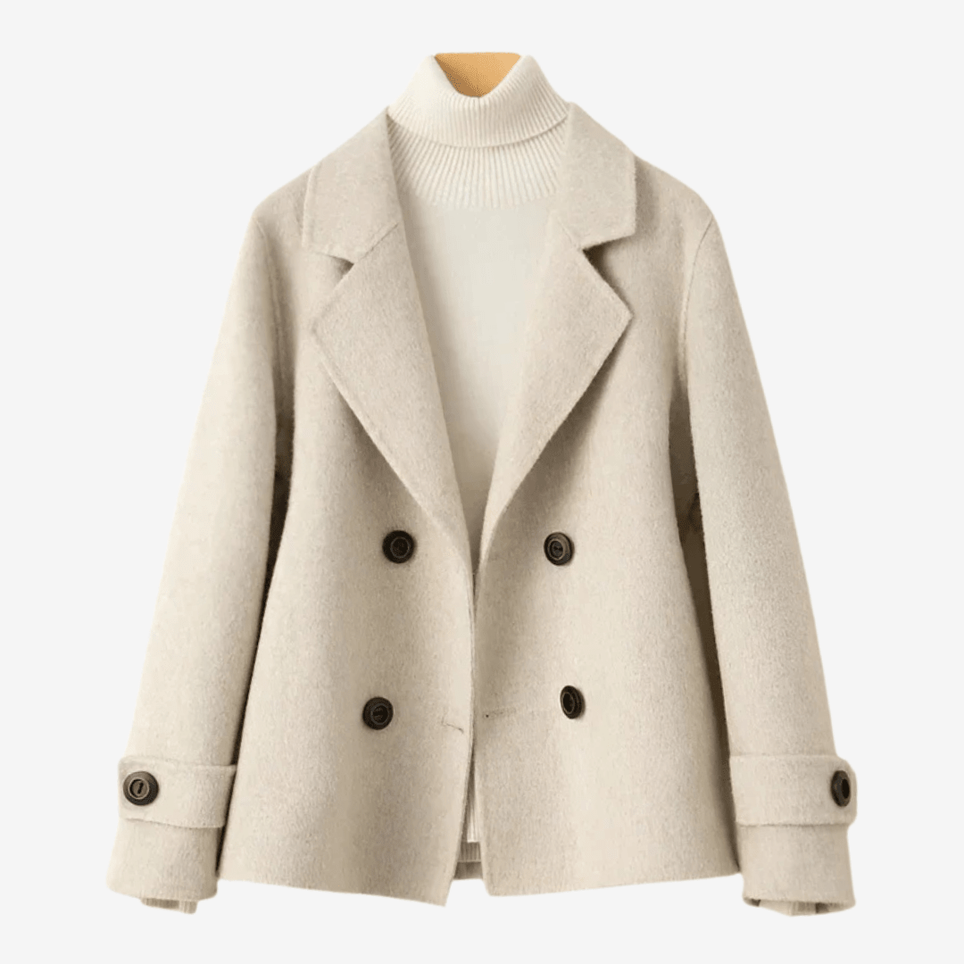 Manteau Court à Double Boutonnage pour Femme - Emilia Lane