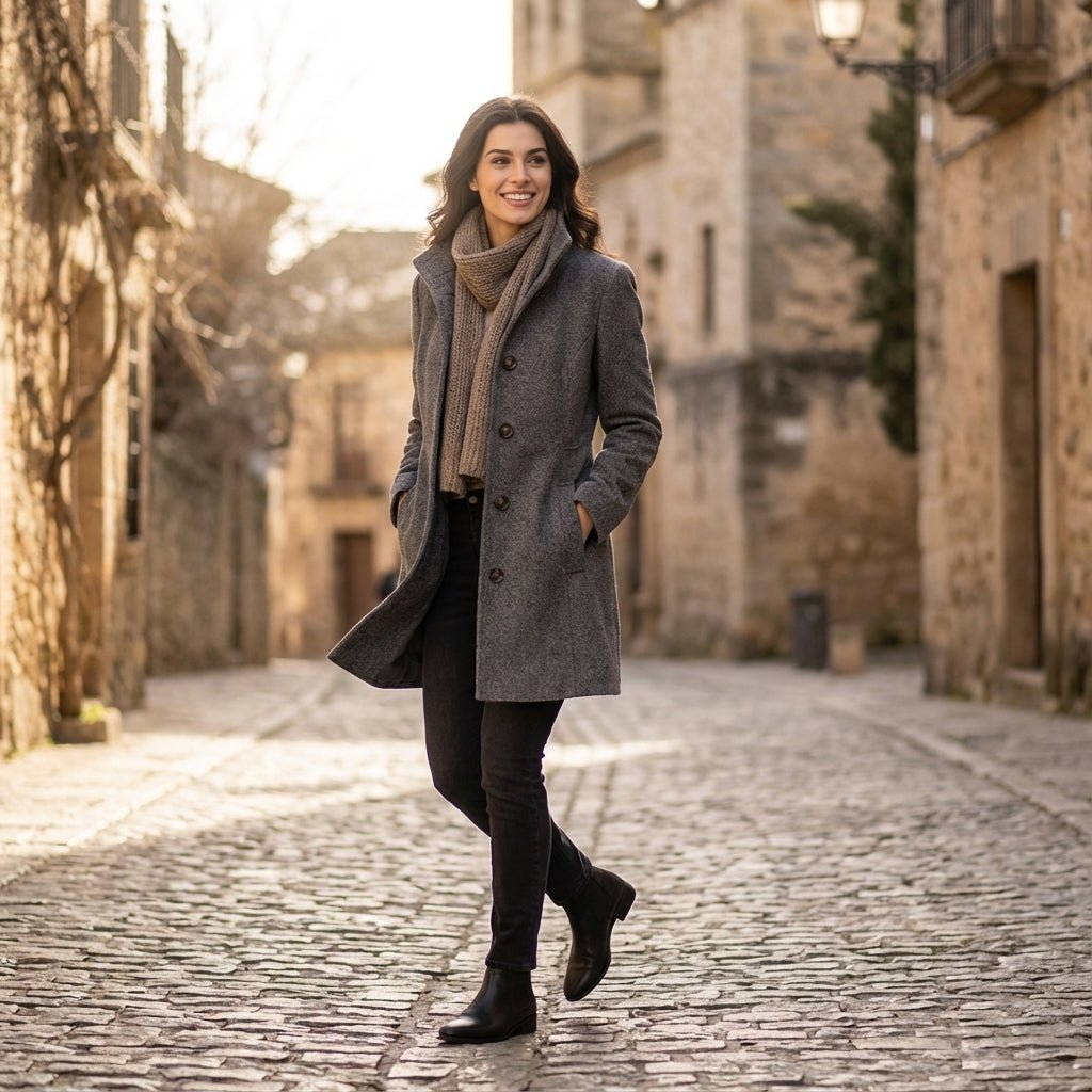 Manteau Élégant Structuré pour Femmes - Emilia Lane