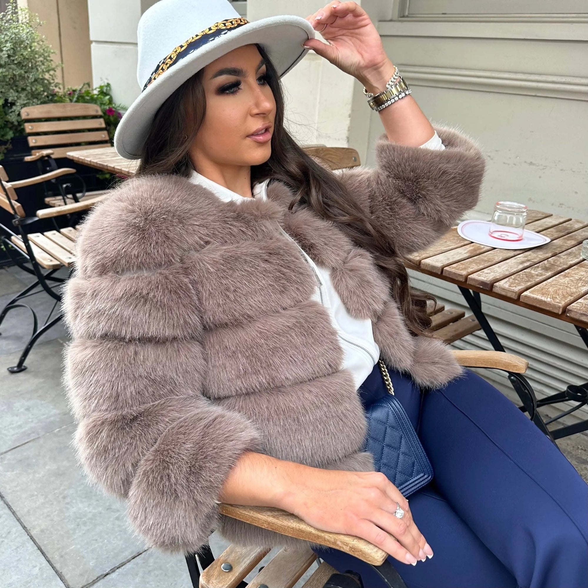 Manteau en Fausse Fourrure pour Femme - Emilia Lane