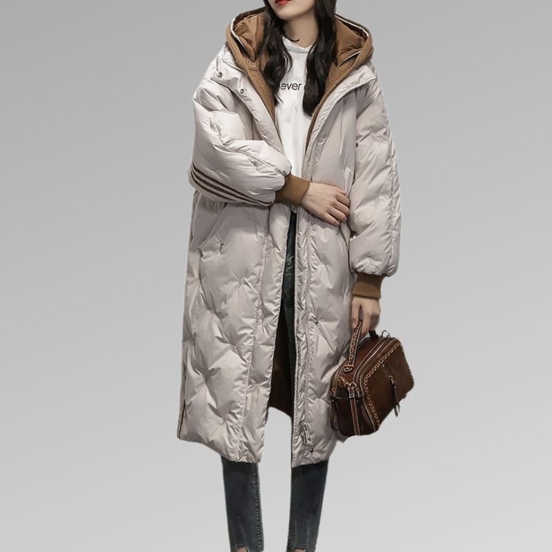 Manteau Long à Capuche en Duvet pour Femme - Emilia Lane