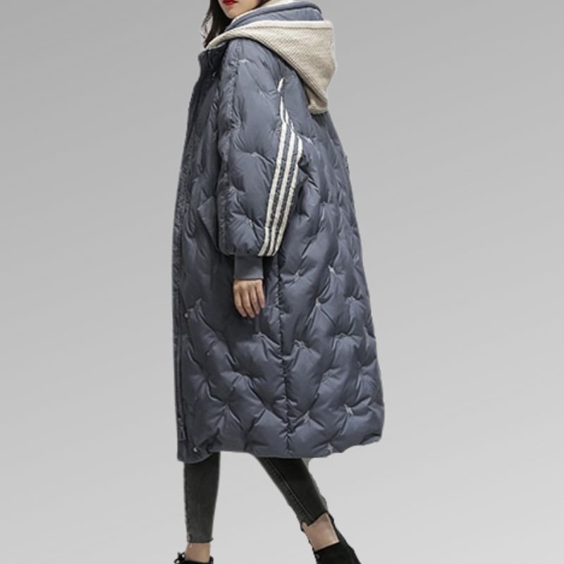 Manteau Long à Capuche en Duvet pour Femme - Emilia Lane