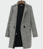 Manteau Long à Motif Pied-de-Poule pour Femme - Emilia Lane