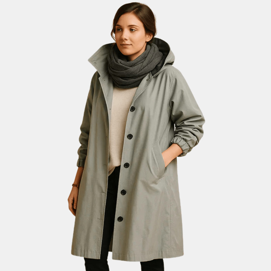 Manteau long en coton pour femmes - Emilia Lane