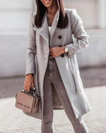 Manteau long femme avec ceinture - Emilia Lane