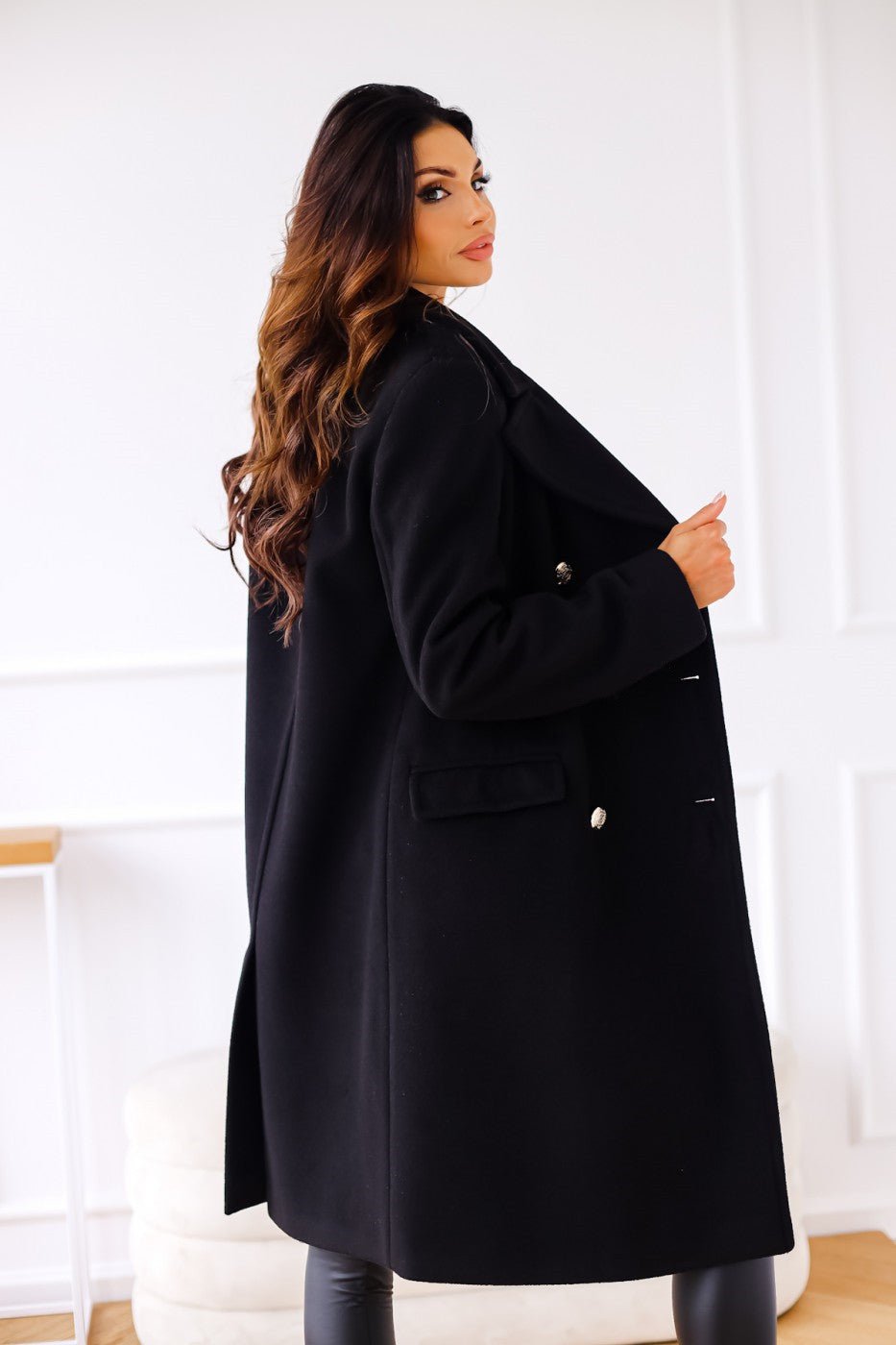 Manteau mi - long boutonné pour Femmes - Emilia Lane