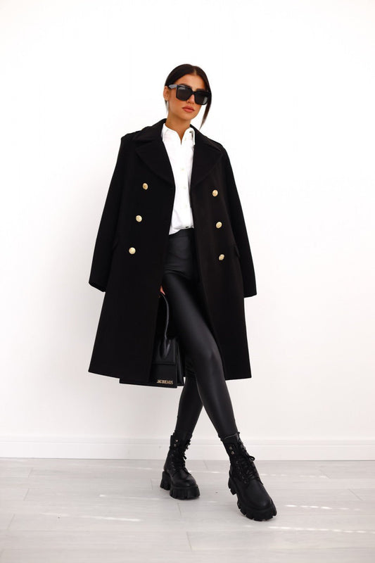 Manteau mi - long boutonné pour Femmes - Emilia Lane