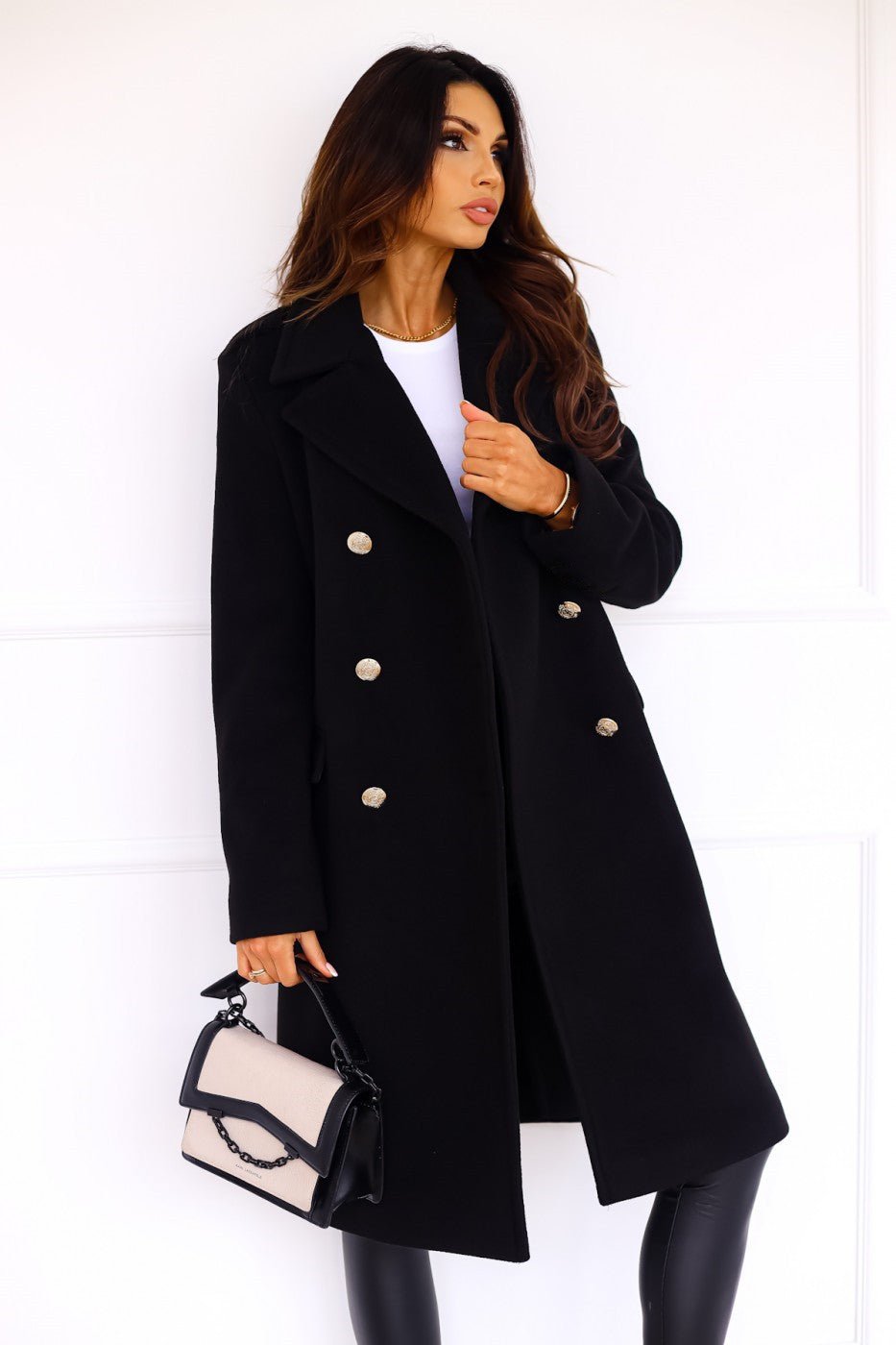 Manteau mi - long boutonné pour Femmes - Emilia Lane