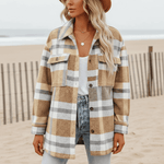 Manteau Style Flanelle à Carreaux pour Femmes - Emilia Lane