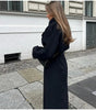 Manteau trench long à double boutonnage pour femmes - Emilia Lane