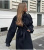 Manteau trench long à double boutonnage pour femmes - Emilia Lane
