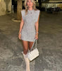 Mini robe courte à paillettes pour femme - Emilia Lane