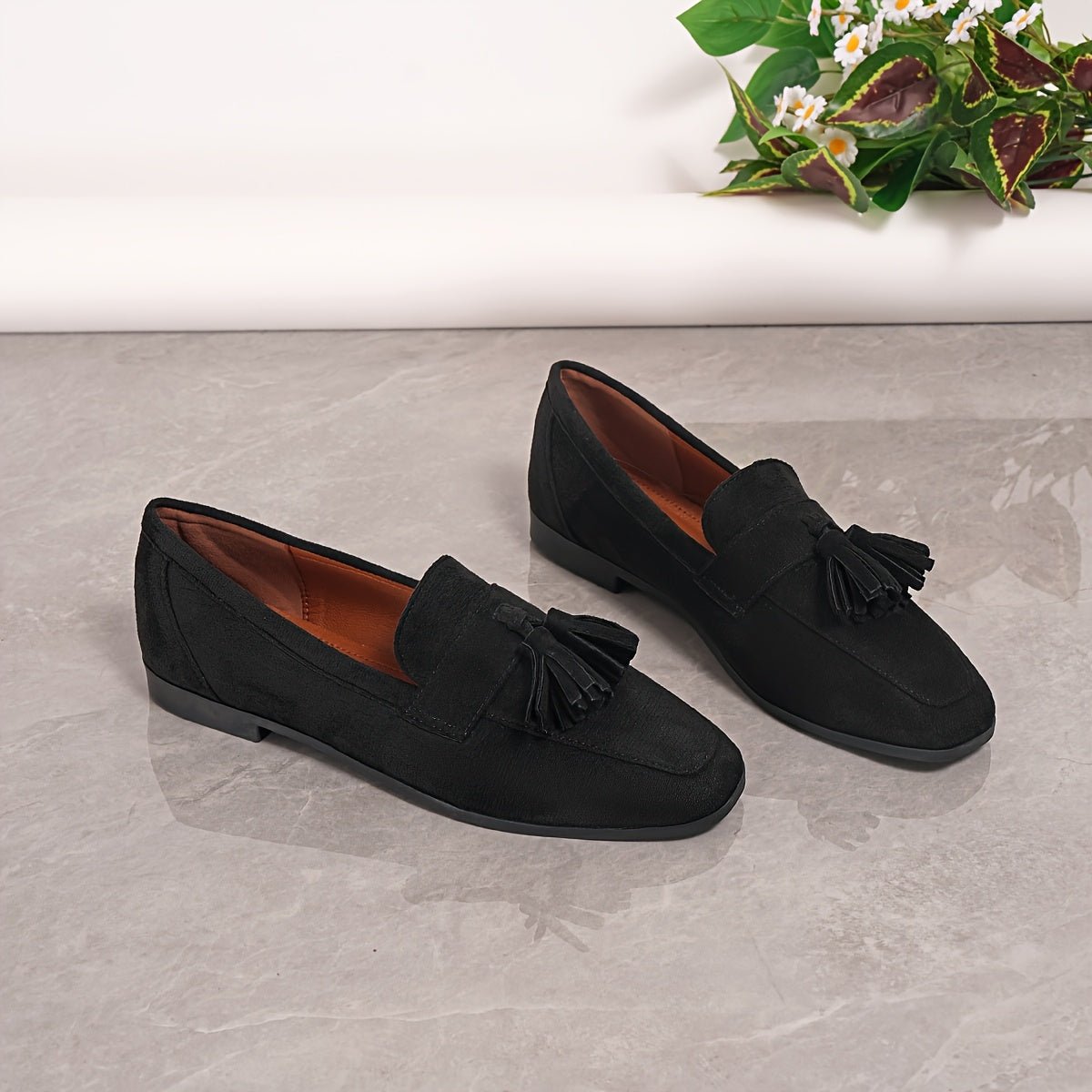 Mocassin Confort en Daim à Franges pour Femme
