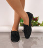 Mocassin Confort en Daim à Franges pour Femme