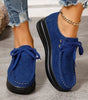 Mocassin Confort à Lacets et Semelle Plateforme en Suédine pour Femme - Emilia Lane
