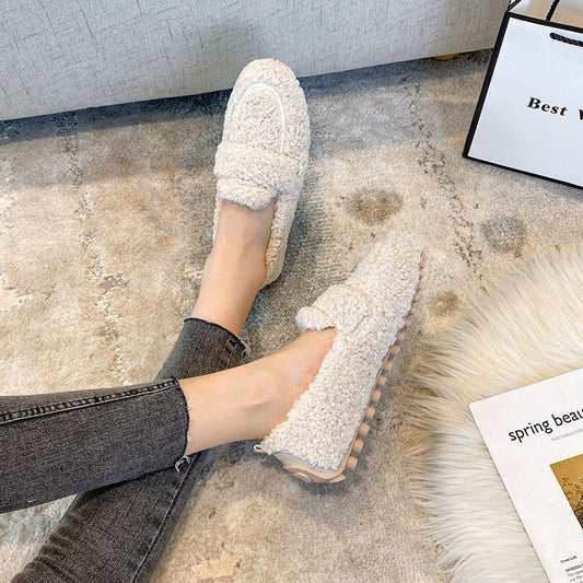 Mocassin Confort Fourré en Peluche pour Femme - Emilia Lane