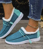 Mocassin Confort Fourré en Toile pour Femme - Emilia Lane