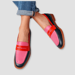 Mocassin Confort Penny Loafer en Simili Cuir pour Femme