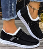 Mocassins en Toile pour Femmes avec Doublure en Fausse Fourrure - Emilia Lane
