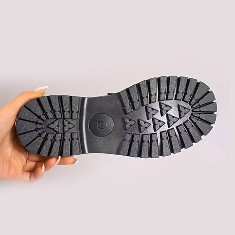 Mocassin Penny Loafer en Similicuir à Semelle Plateforme pour Femme