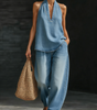 Ensemble en Denim Deux Pièces pour Femme | Idéal pour le Quotidien