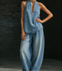 Ensemble en Denim Deux Pièces pour Femme | Idéal pour le Quotidien